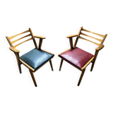Pair of vintage modernist armchairs from the 50s
