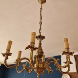 Lustre en bronze laitonné  vintage