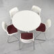 Table à manger avec pied de tulipe en métal, années 1970