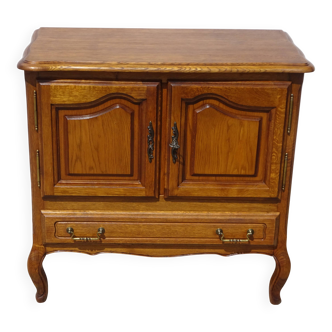 Oak TV unit with a rotating top