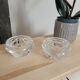Lot de deux bougeoirs en cristal