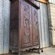 Antique Breton oak cabinet, richly carved