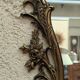 Gold metal wall mirror