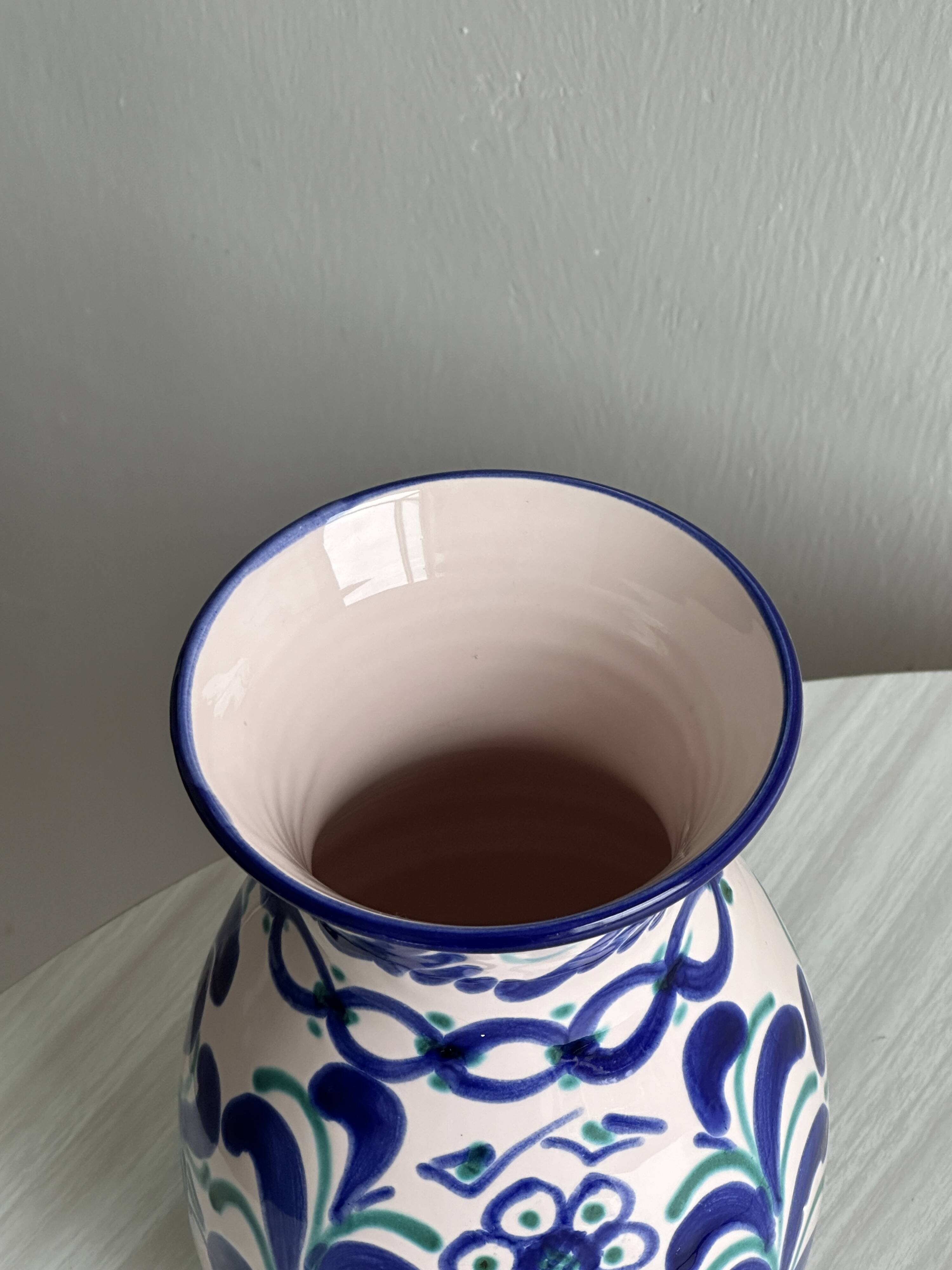 Hand painted ceramic vase