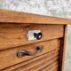 Antique roller shutter cabinet Paris oak wall cupboard
