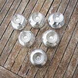 6 anciennes coupes à glace bistrot XL en inox