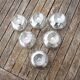 6 old XL stainless steel bistro ice cream cups