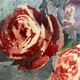 Oval watercolor with roses