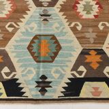 Geometric Mutlicolor Large Vintage Kilim Rug, 298x392Cm