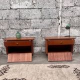Pair of bedside tables, end of vintage sofa, old 1950