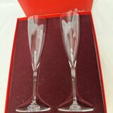 Baccarat, two Dom Pérignon crystal champagne flutes