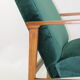Fauteuil en velours vert vintage, 1970