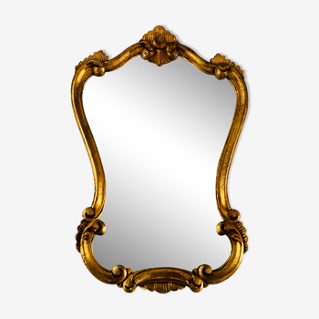 Old baroque style gilded mirror