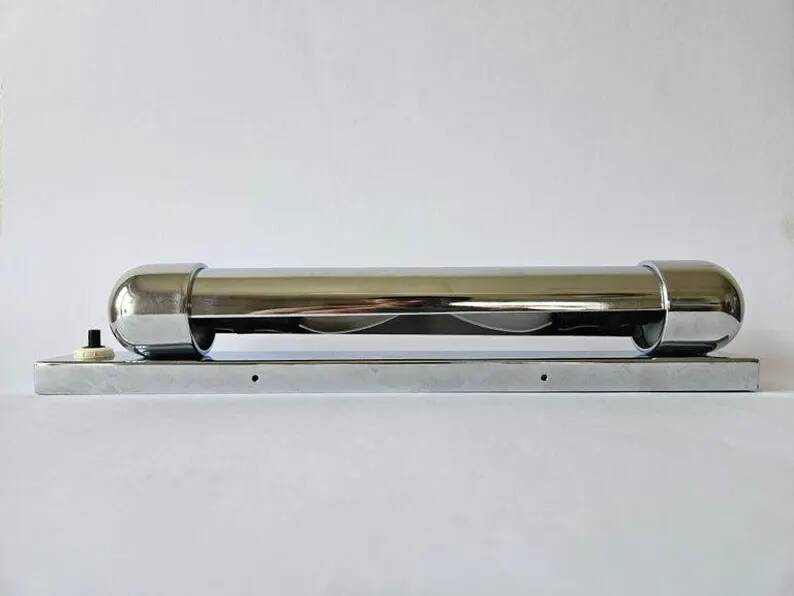 Rare Bauhaus, Art Deco, Functionalism never used Chrome Wall Lamp, 1930s