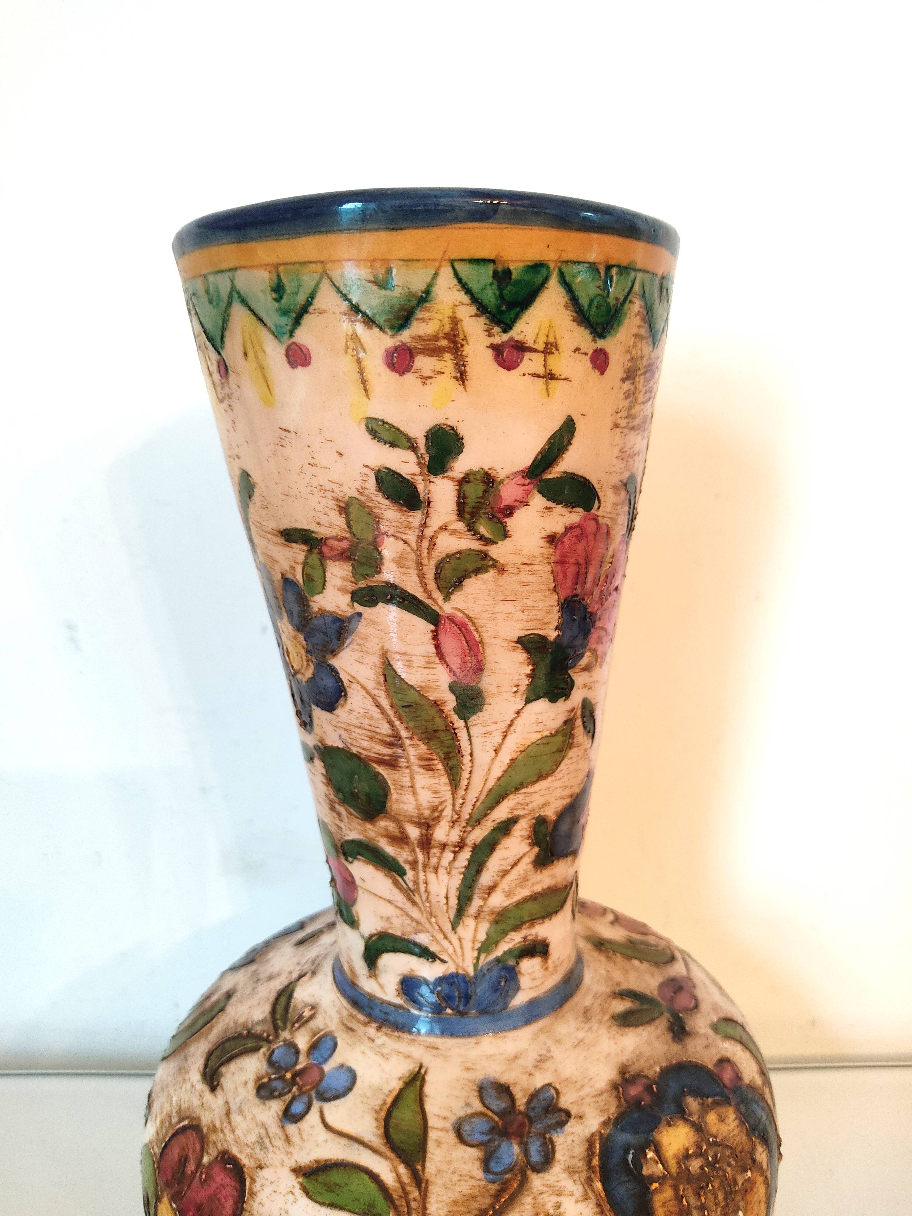 Italian ceramic flower vase