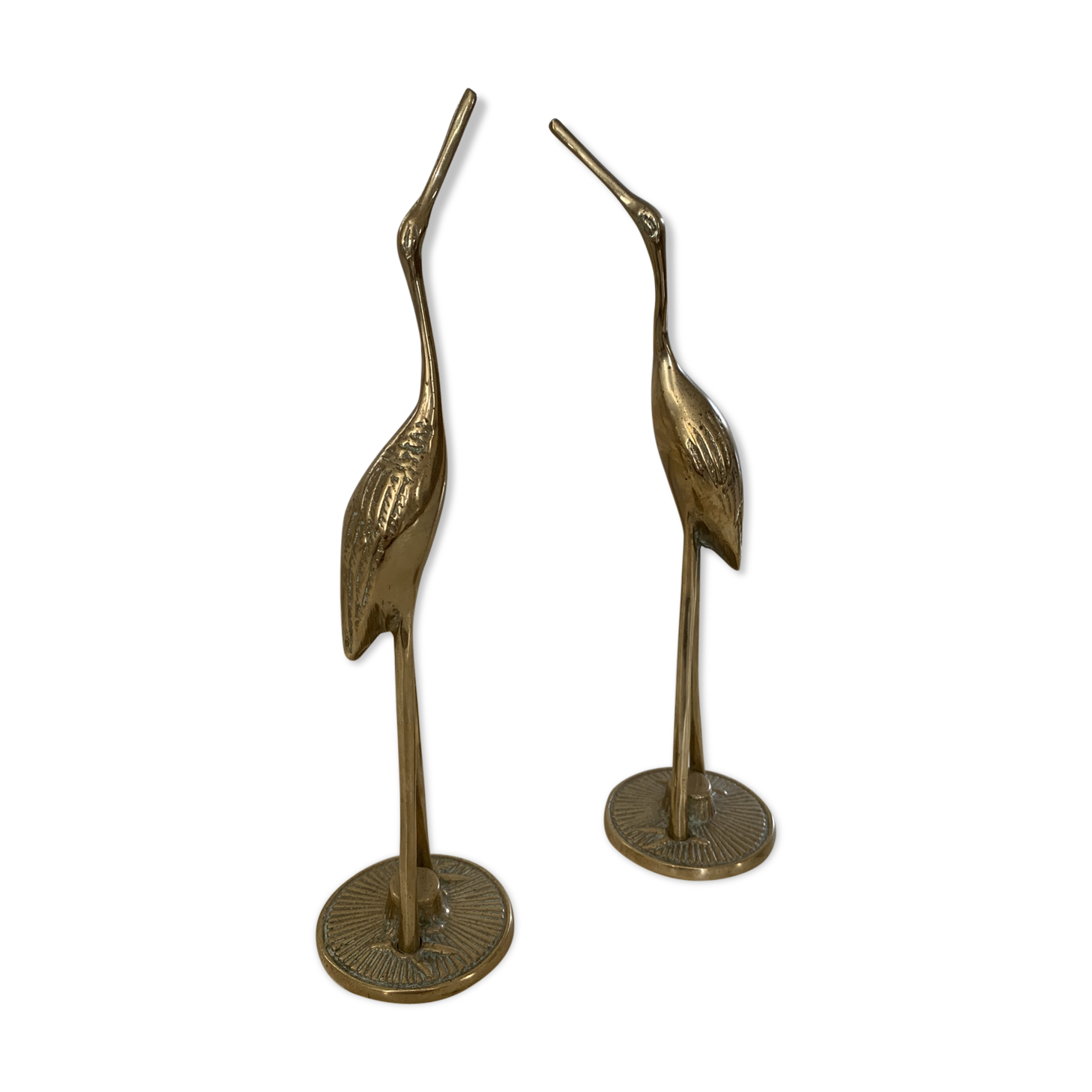 Brass heron duo