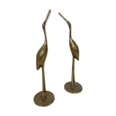 Duo hérons en laiton
