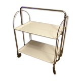 Table serving bar rolling foldable trolley vintage 60-70