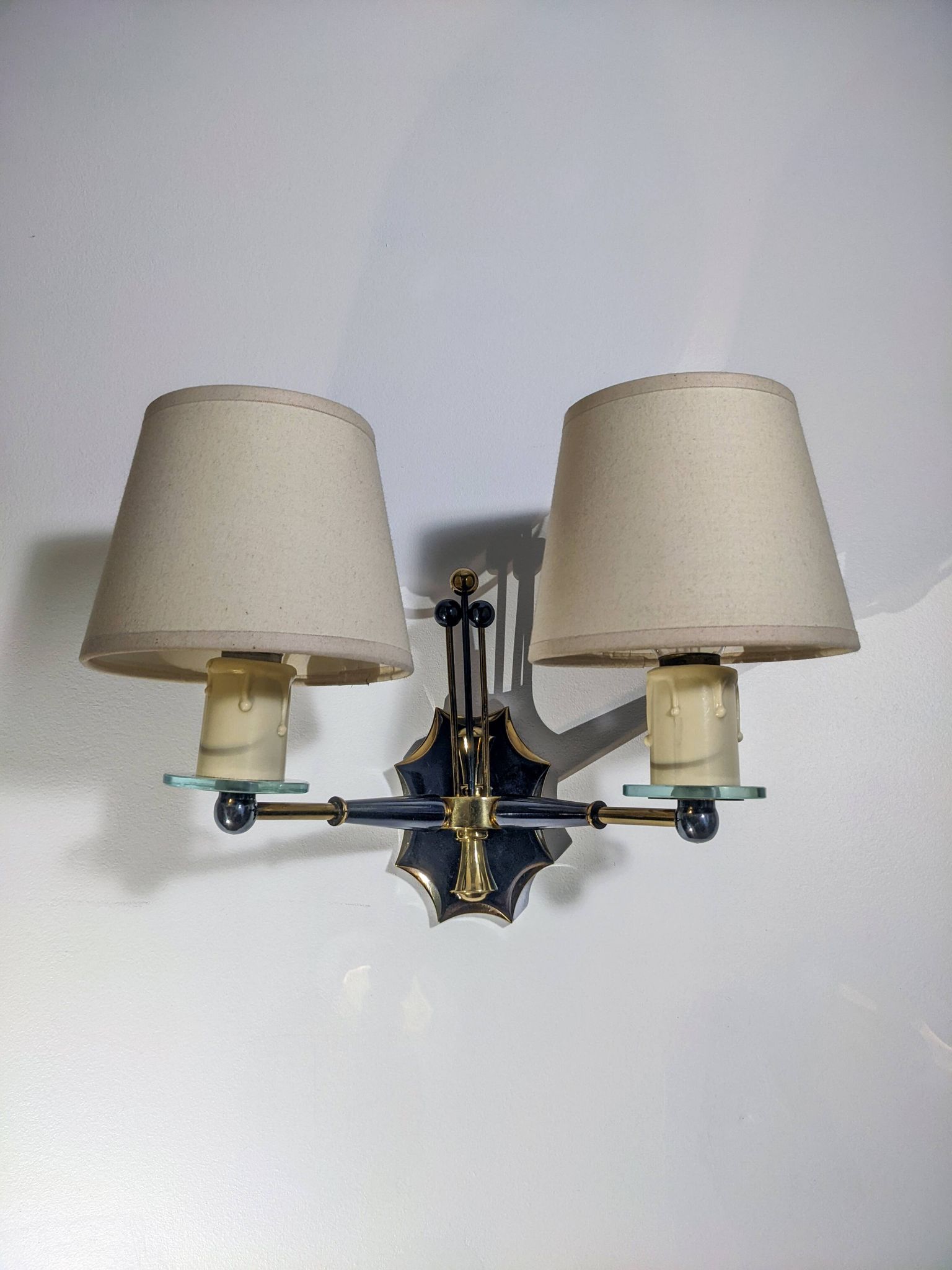 Pair of sputnik wall lights 1950