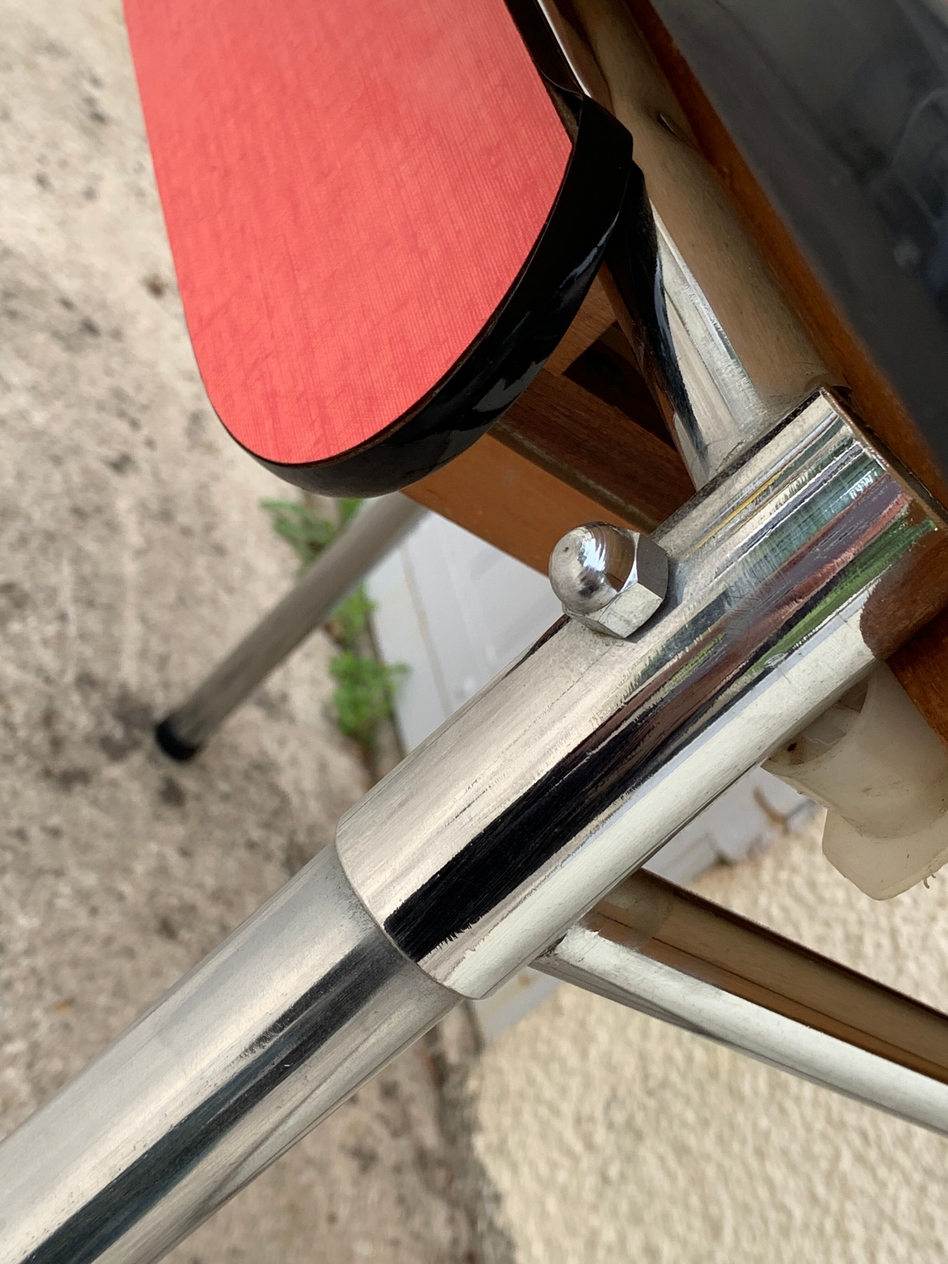 Red Formica table