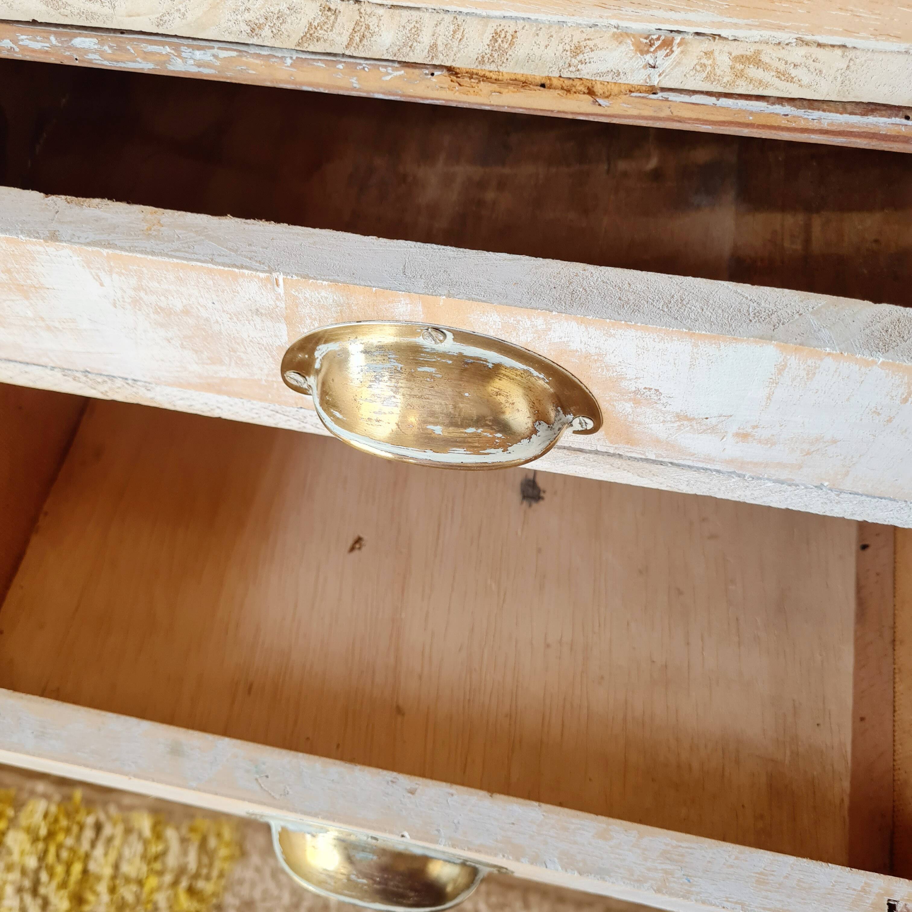 Petit meuble d'atelier vintage à tiroirs