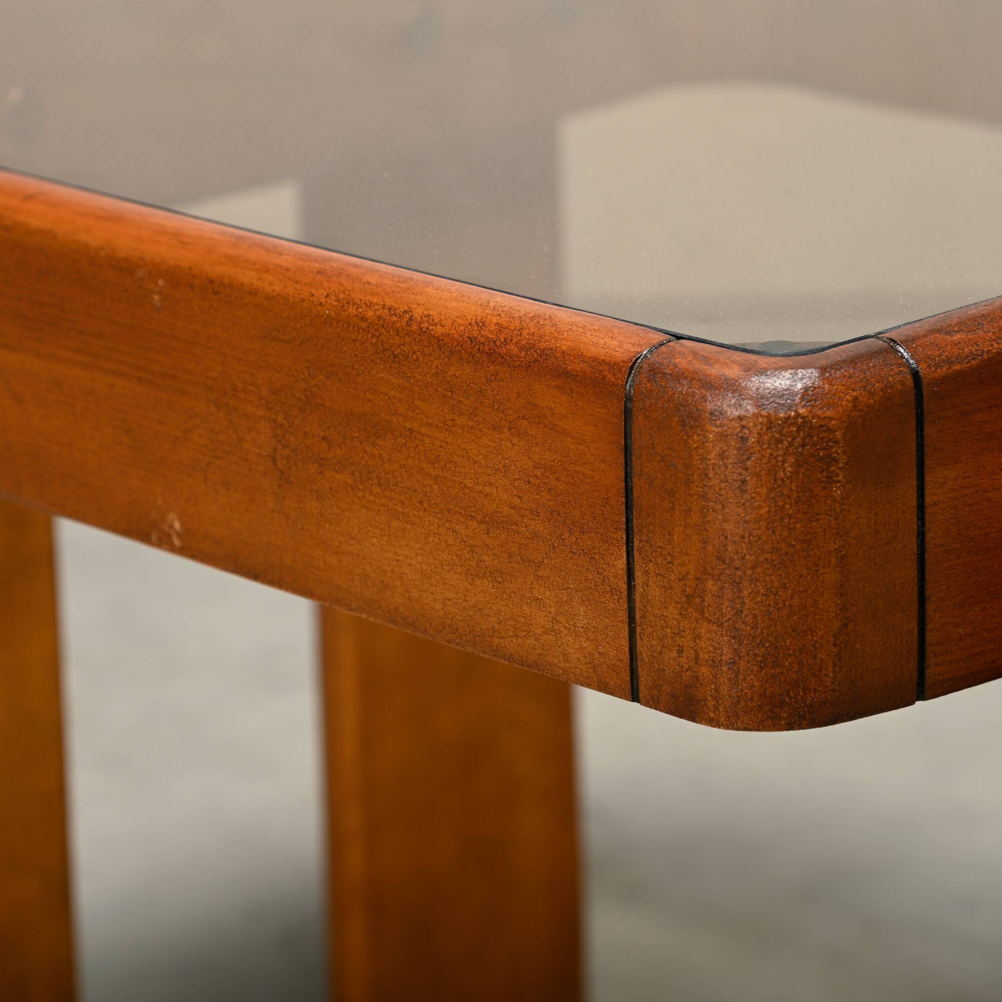 Gianfranco Frattini Nesting Tables in stained wood for Cassina and Meblo, 1