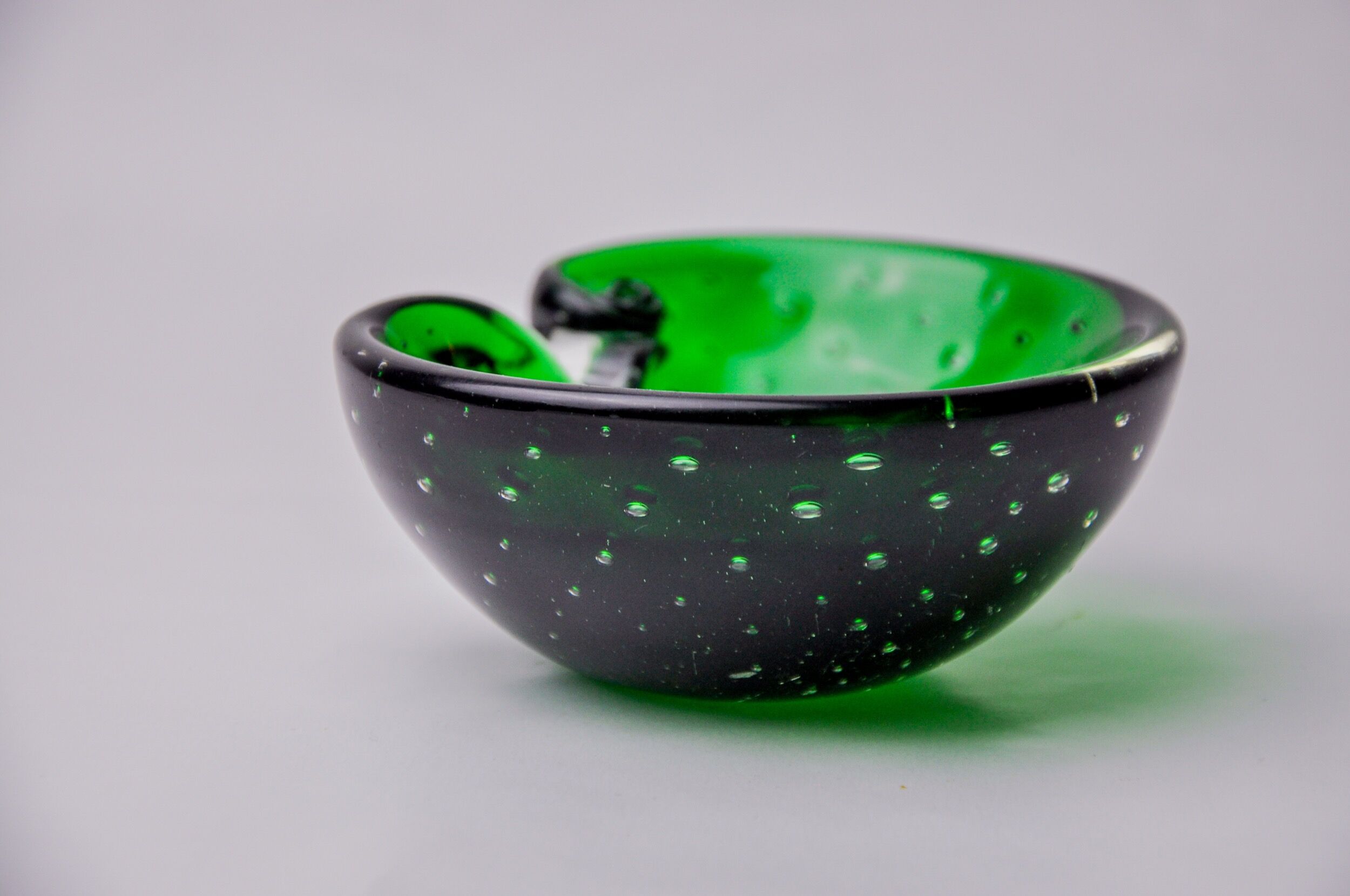Ashtray sommerso cactus by seguso, Murano glass, Italy, 1970