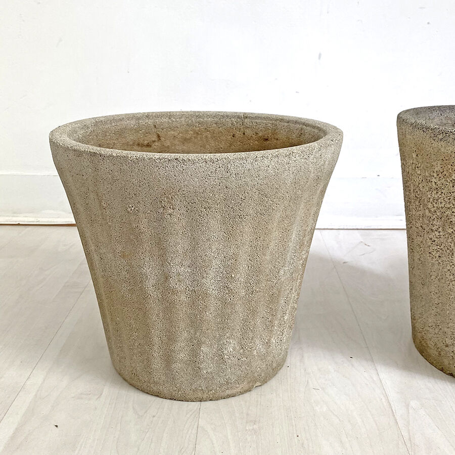 Set of 3 garden pots in Fibrocement 70's