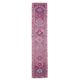 1970s Turkish Handmade Pink Diamond Wool Runner Rug 78x384