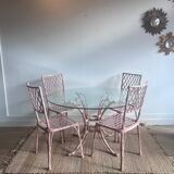 ‘Faux Bamboo garden set table and 4 chairs
