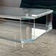 Table basse en verre acrylique transparent
