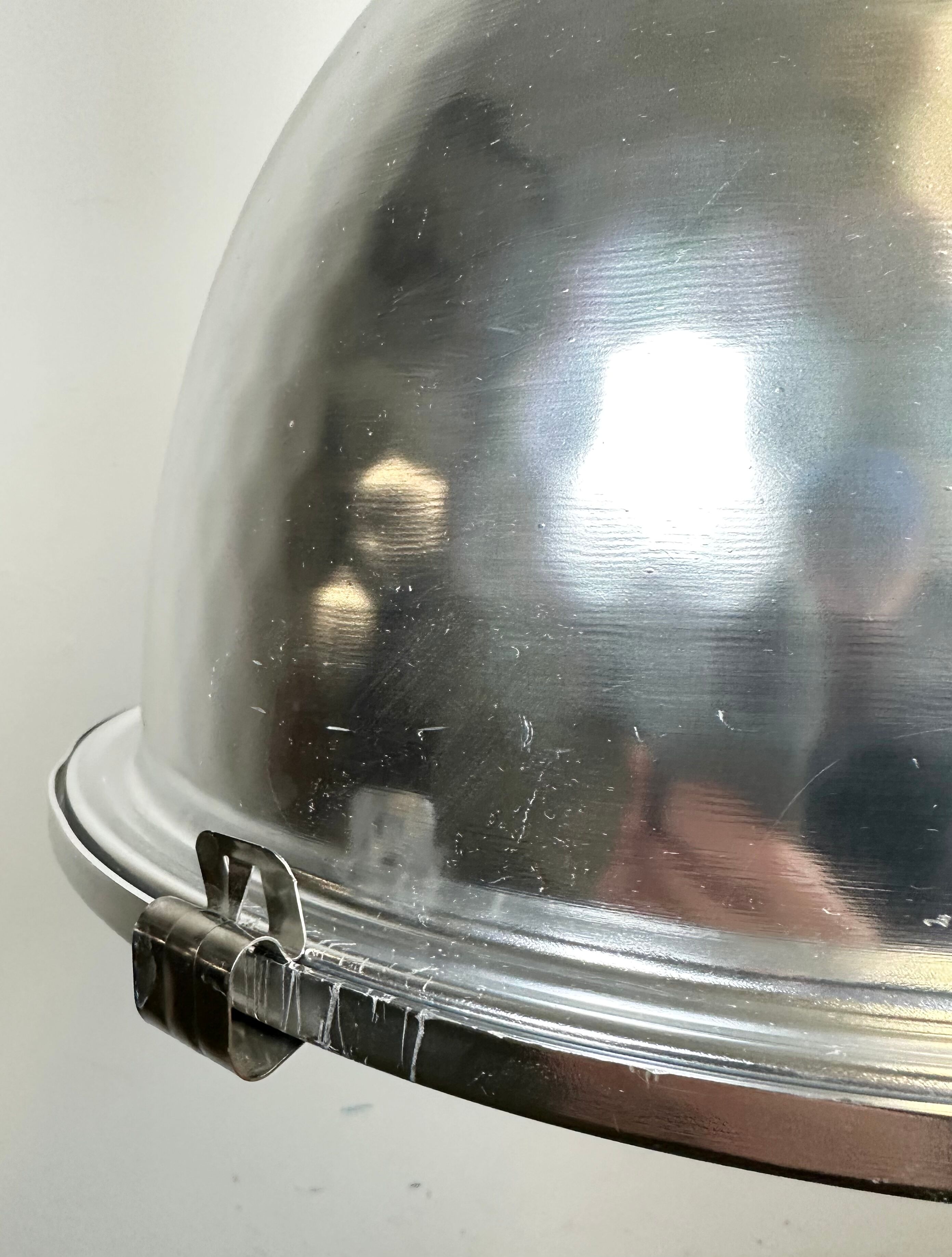 Industrial pendant lamp with glass cover by charles keller for zumtobel, 1990s