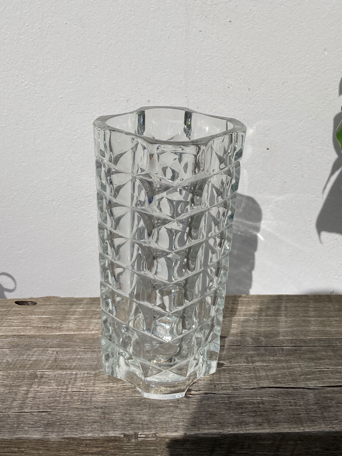 Classic transparent glass vase