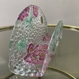 Vintage bohemian crystal mail holder Czechoslovakia