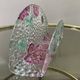 Vintage bohemian crystal mail holder Czechoslovakia