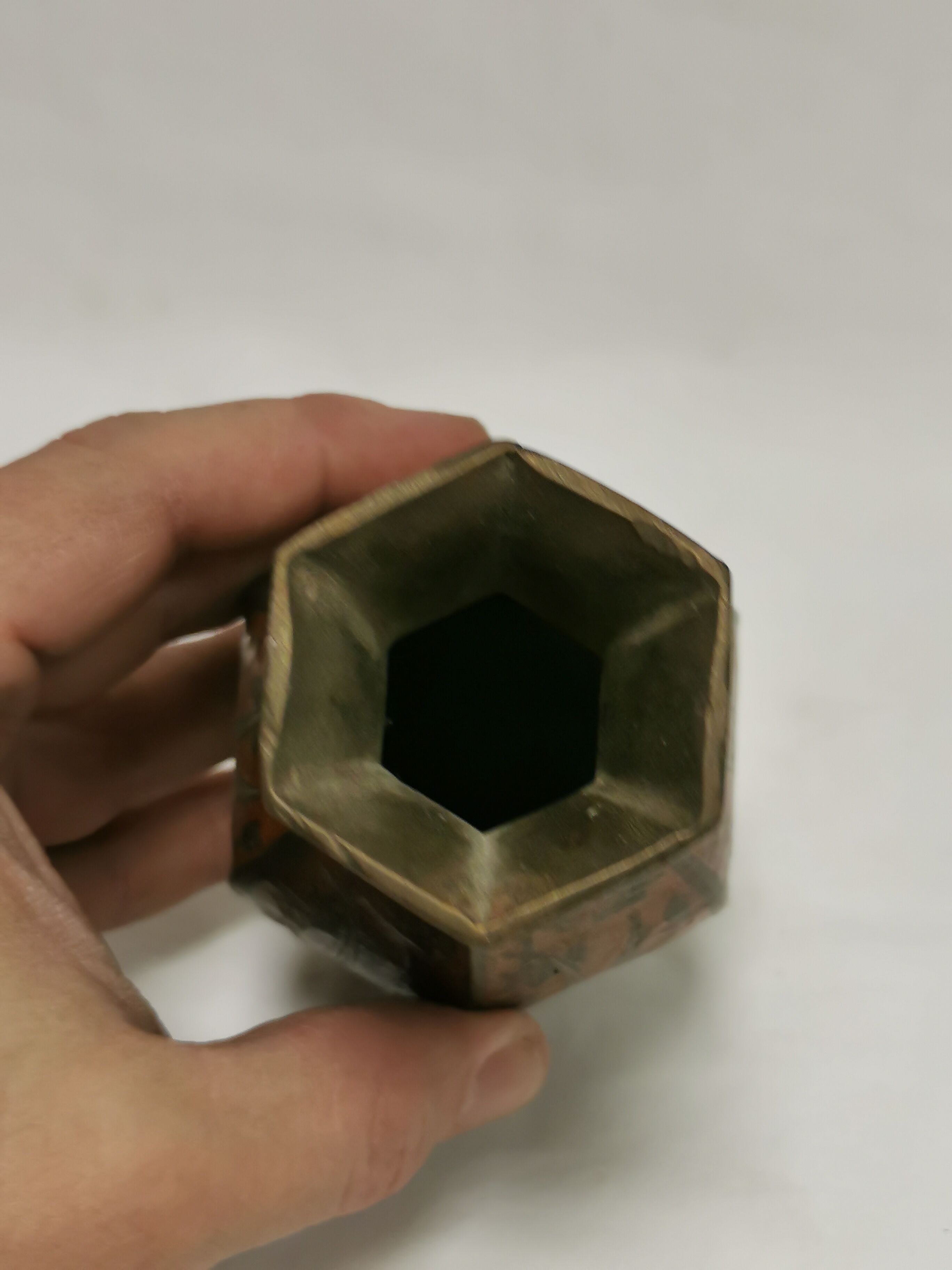 enamelled bronze vase