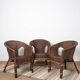 Vintage Rattan Armchair, wicker, set of 3