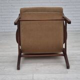 1960s, Scandinavian design, highback armchair, original condition, furniture velour, beech wood.