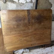 Pair of Art Deco cabinets from the 1930s in elm burl with a single door opening.