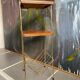 Vintage metal and wood side table