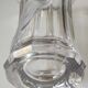 Vintage Multifaceted Crystal Vase, Frosted Draped Bow, col. Opaque white, Evita Crystal, Germany
