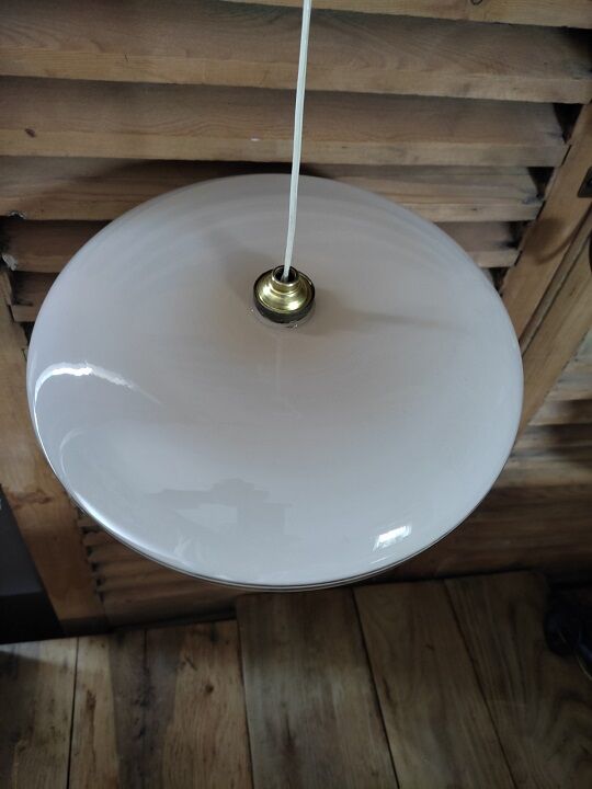 Suspension art deco globe in glass chrome chrome vintage