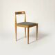 Set of 4 fully restored dining chairs produced by Drevotvar, Czechoslovakia, 1960 Kvadrat Fabric
