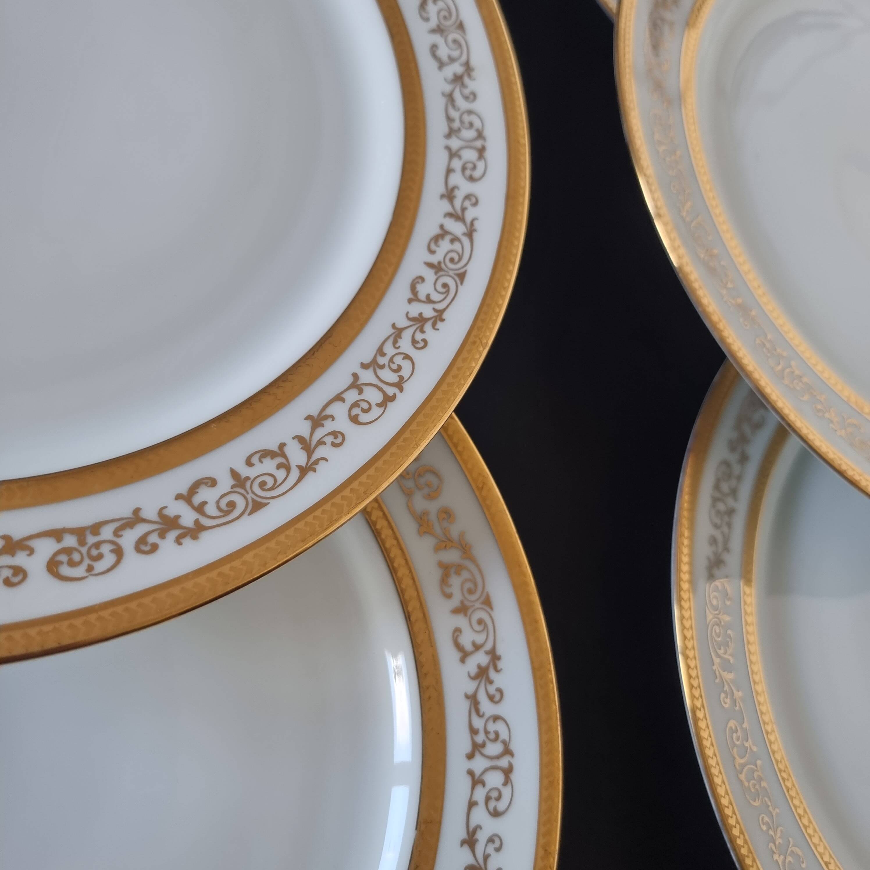 Ensemble de 6 assiettes à dessert ou à hors-d'œuvre en porcelaine fine de L