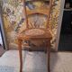 Chaise de style bistrot en bois blond 1940
