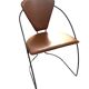 4 chaises de salle à manger en cuir marron Arrben