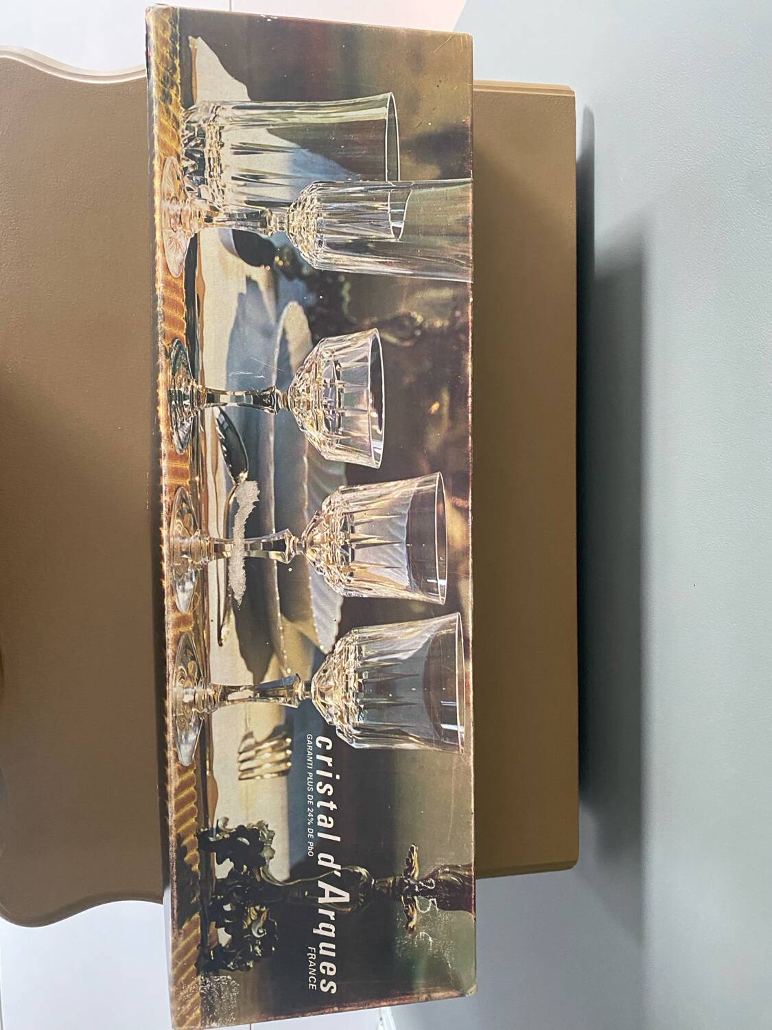 6 crystal stem glasses from D'ARQUES