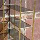 Shelf faux bamboo gold metal