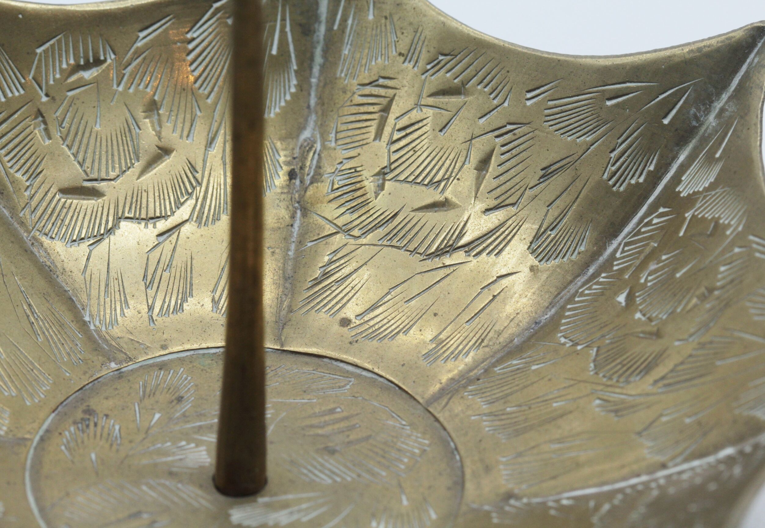 Umbrella brass trinket bowl