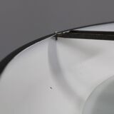 1940s Josef Hůrka for Napako Bauhaus UFO pendant light, metal & glass, restored